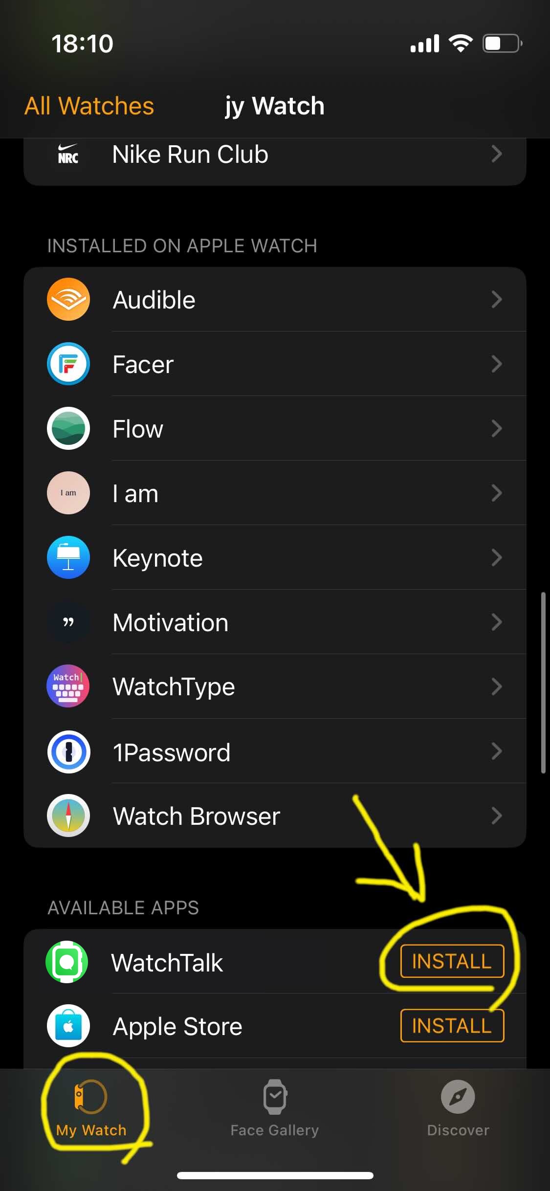 Install watchOS app manually